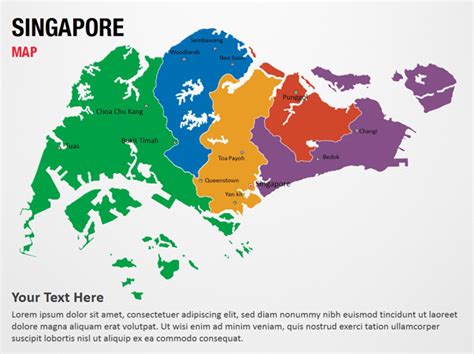 Singapore map and satellite image. Singapore Map PowerPoint Map Slides - Singapore Map Map ...