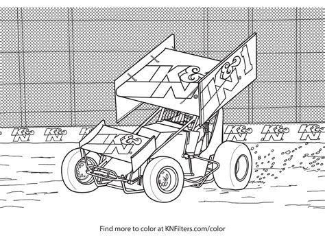 Dirt Track Car Coloring Pages