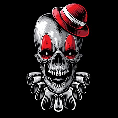 Scary Skull Clown Vector Art Paid Sponsored