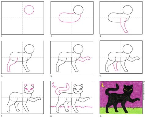 How To Draw A Black Cat · Art Projects For Kids