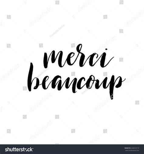 Merci Beaucoup Card Thank You French Stock Vector 420614119 Shutterstock