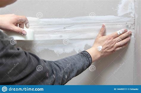 Tape For Plaster On The Wall Repair In The House Stock Image Image