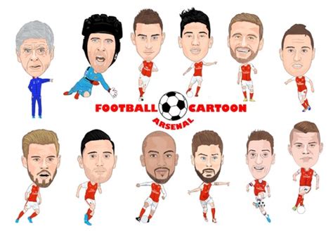 Arsenal Team De Vandersart Deporte Cartoon Toonpool