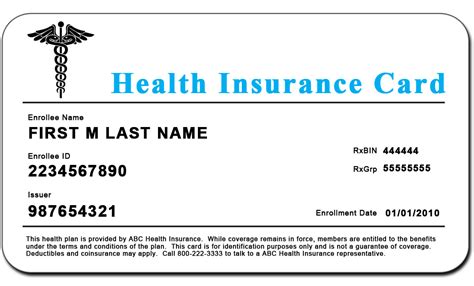 Medical Insurance Card Template