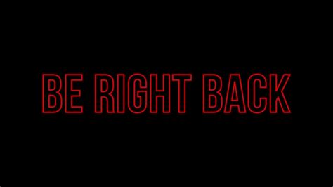 Be Right Back Text Red Stock Footage Video 100 Royalty Free