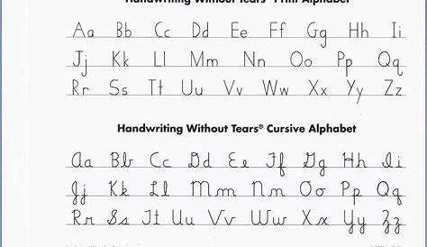 handwriting without tears worksheets
