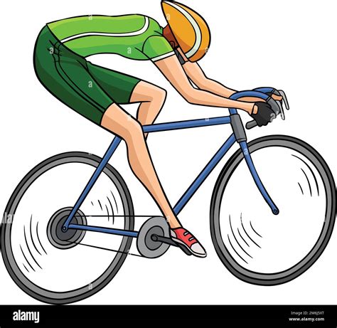 Road Bicycle Racing Cartoon Colored Clipart Stock Vector Image And Art