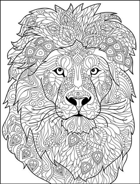 Get This Adult Coloring Pages Animals Lion 2