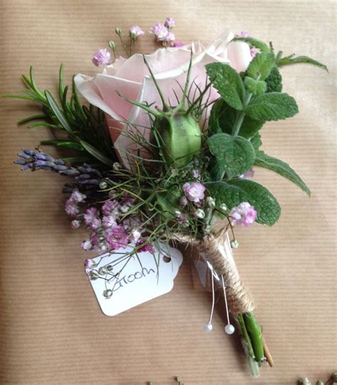 Fiona Mcq Grooms Buttonhole Of Sweet Avalanche Rose With Pink
