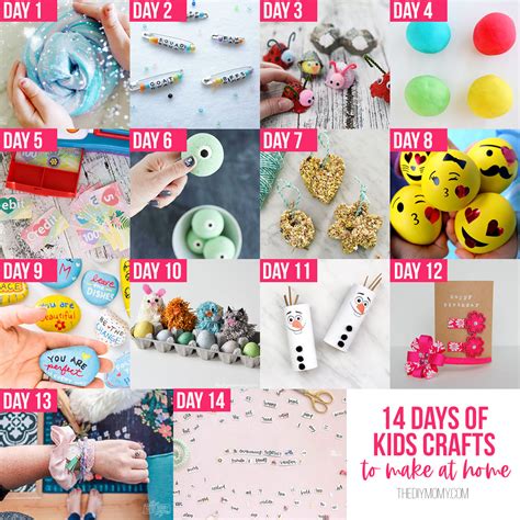14 Days Of Kids Craft Ideas To Make At Home The Diy Mommy