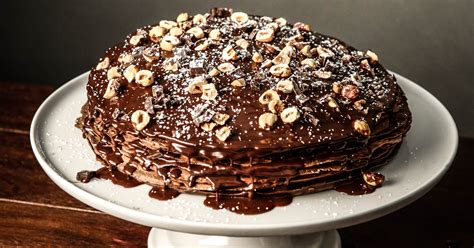 How To Make Chocolate Coffee Crepe Layered Cake Video