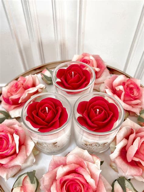 Je Taime Rose Candle Rose Candle Handcrafted Candles Scented