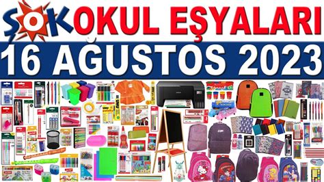 ŞOK OKUL EŞYALARI 2023 ŞOK 16 AĞUSTOS 2023 KIRTASİYE OKUL