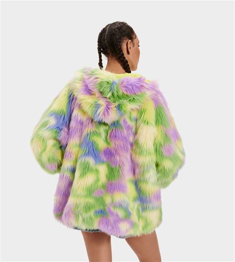 Clove Faux Fur Jacket Tye Dye Ugg Official