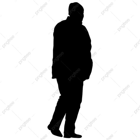 Adult Standing Silhouette Vector Png Silhouette Man Standing Adult
