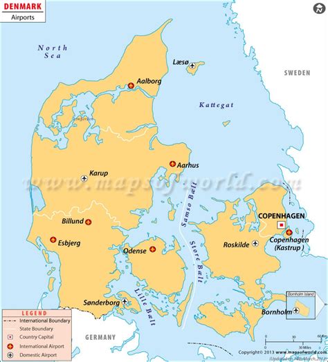 Airports In Denmark Denmark Airports Map