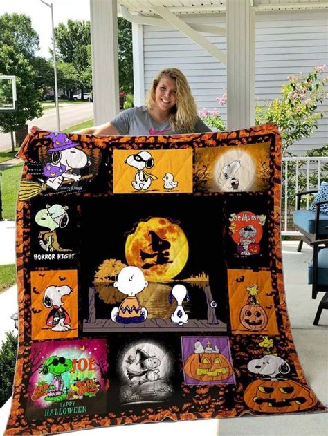 Personalized Snoopy Halloween Blanket Emprintstop