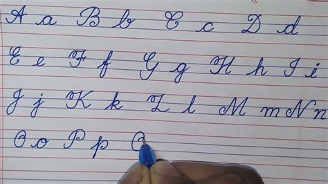 How To Write English Capital And Small Letter In Cursive Capital