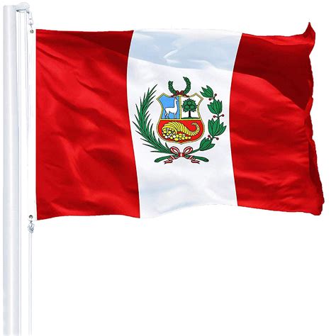 G128 - Peru Peruvian Flag 3x5 ft Printed Brass Grommets ...