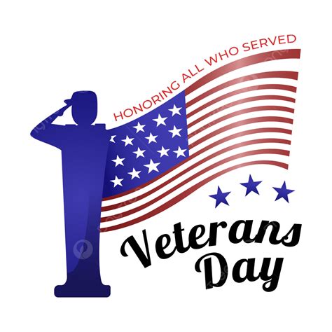 Veterans Day Greetings With Salute Army Silhouette And American Flag