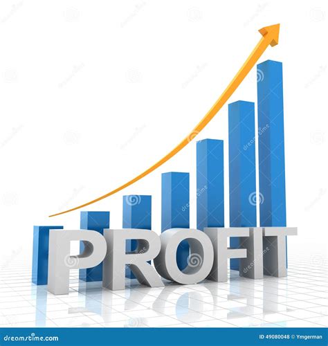 Profit Growth Chart 3d Render Stock Illustration Illustration Of
