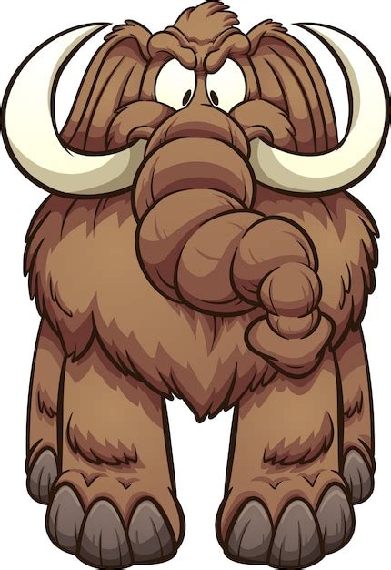 Premium Vector Cartoon Mammoth