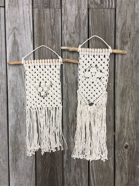 Driftwood And Macrame Wall Hanging Etsy