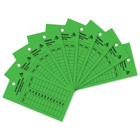 Buy Eye Wash Station Inspection Tags 25 Pack 4 Year Monthly