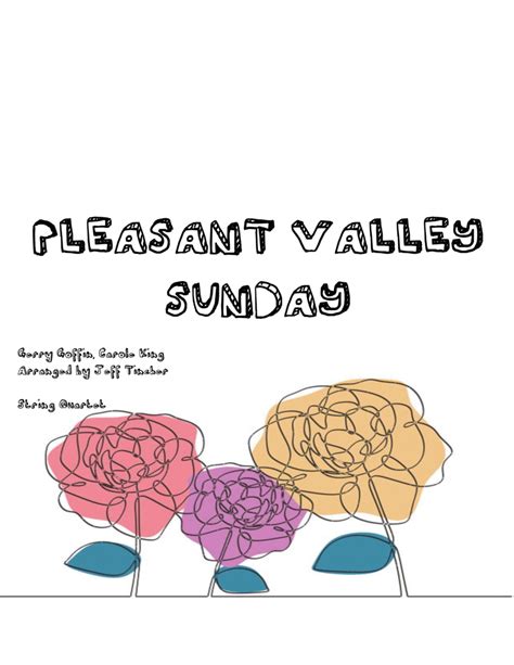 Pleasant Valley Sunday Sheet Music The Monkees String Quartet