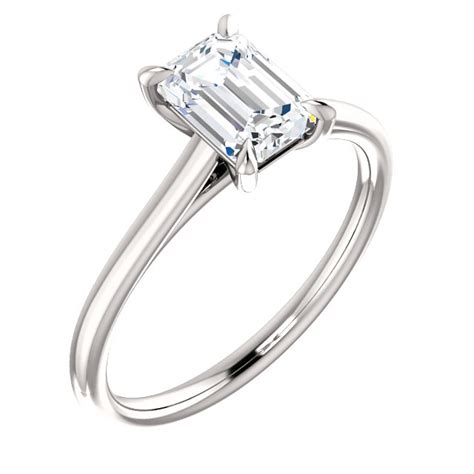 101 Carat Emerald Cut Solitaire Engagement Ring Donna Jewelry Co