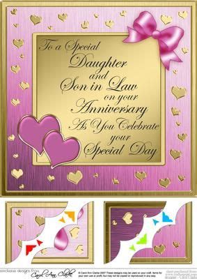 May your years together be many and blessed. 8x8 Daughter Son in Law Anniversary Scalloped Corner on Craftsuprint designed by Car… | Happy ...