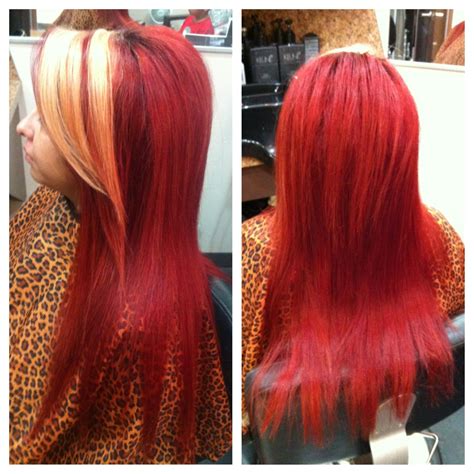 Blonde Hair With Red Chunks The Stylish And Trendy Hair Color For