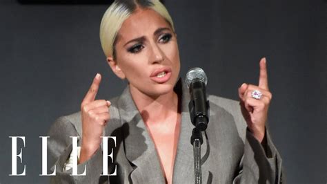 Lady Gagas Emotional Speech On Surviving Sexual Assault And Mental Health Elle Youtube Elle