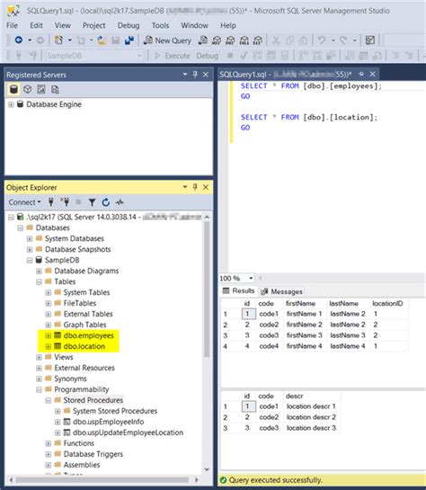 Working With SQL Server Stored Procedures And NET