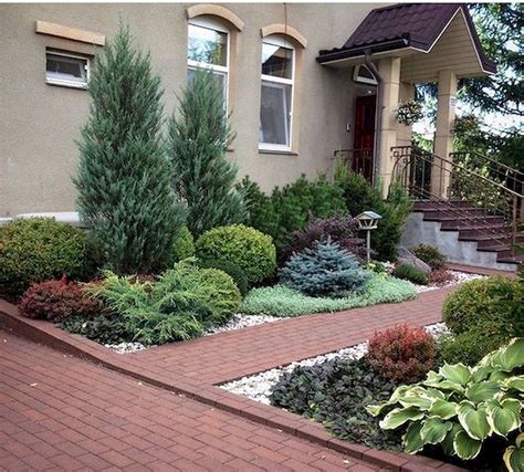 60 Beautiful Front Yards And Backyard Evergreen Garden Design Ideas