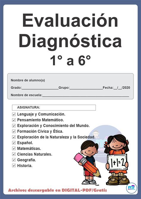 Evaluación Diagnóstica 1° Al 6° Primaria Evaluacion Diagnostica