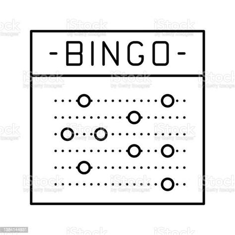 Ilustración De Ilustración Vectorial Del Icono De Línea De Juego De Bingo Y Más Vectores Libres