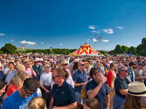 A Large Crowd At An Outdoor Summer Music Festival In England Uk Taken