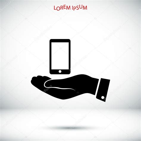 Mobile Phone In Hand Icon Stock Vector Image By ©simva 126081706