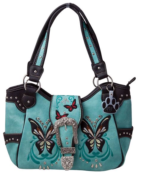 Western Butterfly Purse Buckle Concealed Carry Handbag Bag