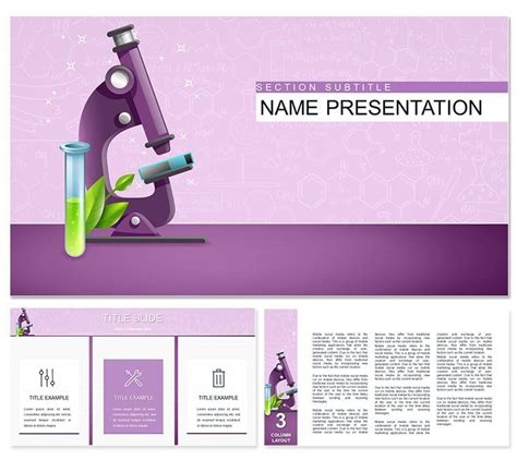 Lab Biological Microscopes Powerpoint Template