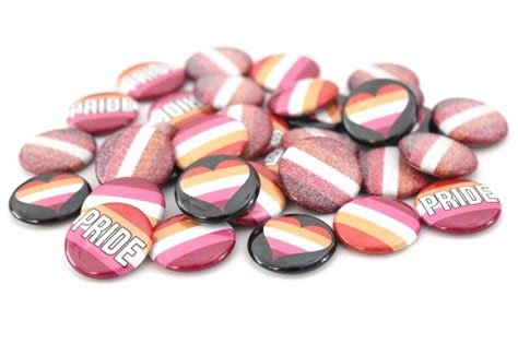 lesbian pride buttons new lesbian pride flag buttons etsy