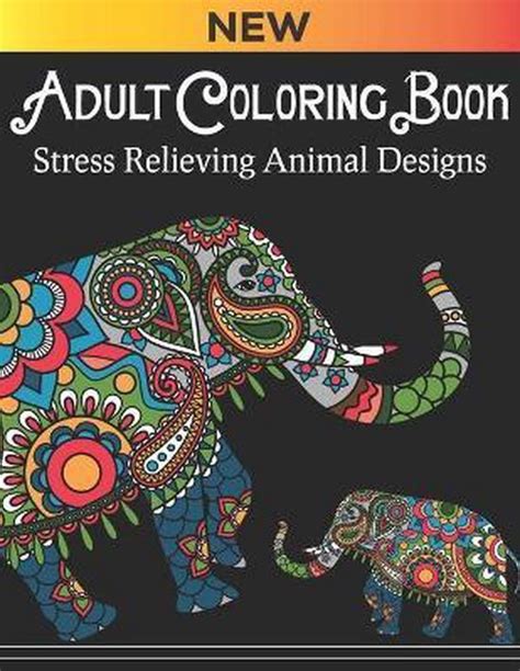 Adult Coloring Book Stress Relieving Animal Designs Artery Of Leaves