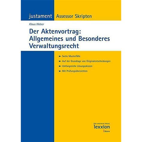 *** 74.800 protokolle online ***. Der Aktenvortrag: Allgemeines und Besonderes Verwaltungsrecht ebook | Weltbild.de
