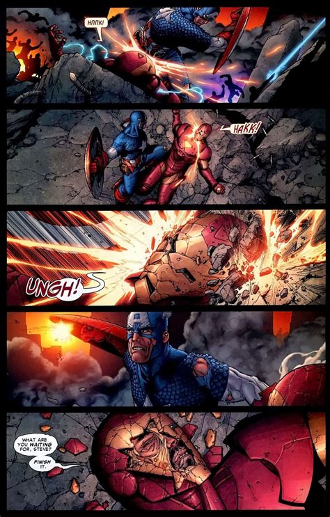 captain america vs iron man civil war comic