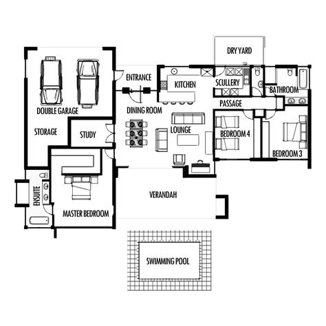 3 Bedroom 285m2 Floor Plan Only Houseplanshq