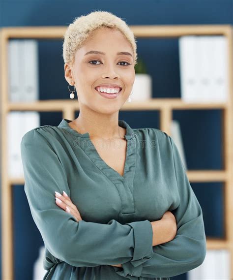 Happy Proud And Black Business Woman Success Of A Entrepreneur In A