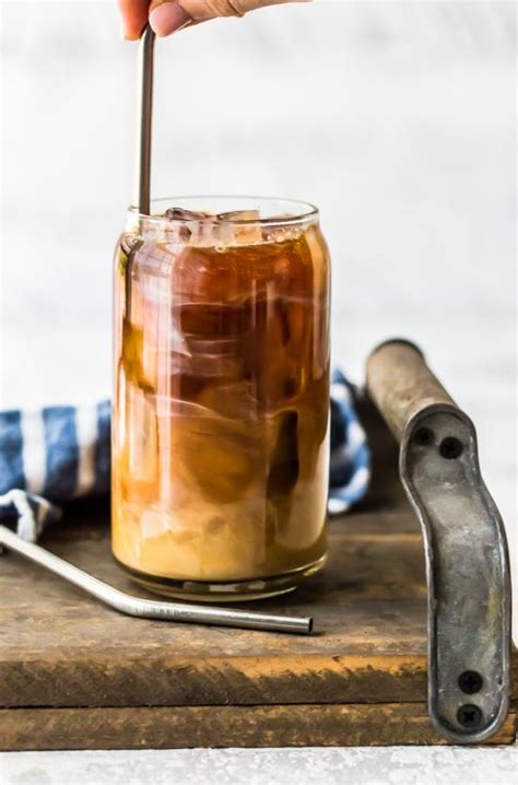 French Vanilla Iced Coffee With Homemade Vanilla Syrup Recipe The