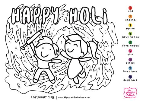 Pictures Of Holi Festival For Coloring Pages