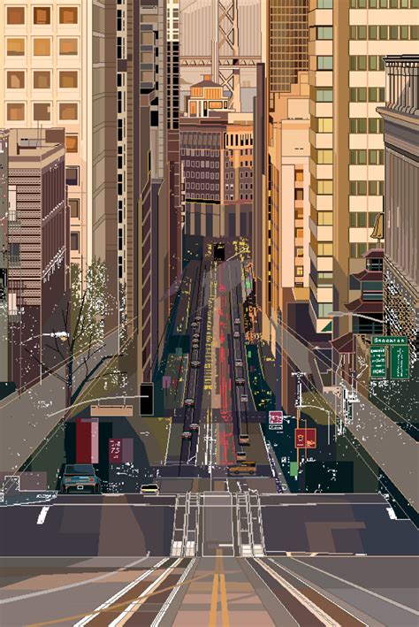 #animated #animated gif #animation #city #city glow #city life #city lights #city night #city panorama #city skyline #city sunset #cloud #clouds. Archipics: When Digital Art Becomes Pixel Art - Retronator ...